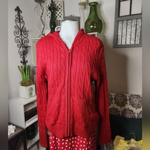 St. John's Bay Vibrant Red Cardigan